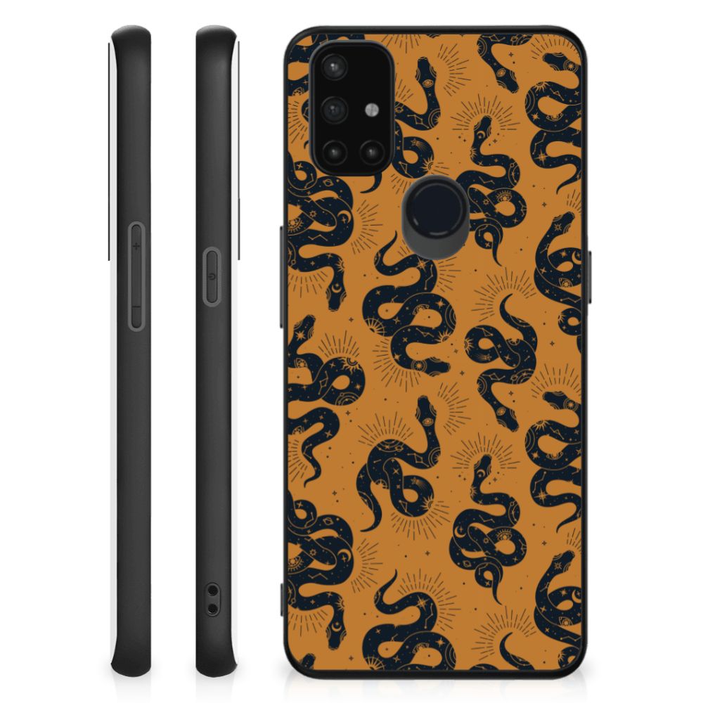 Dierenprint Telefoonhoesje voor OnePlus Nord N10 5G Snakes