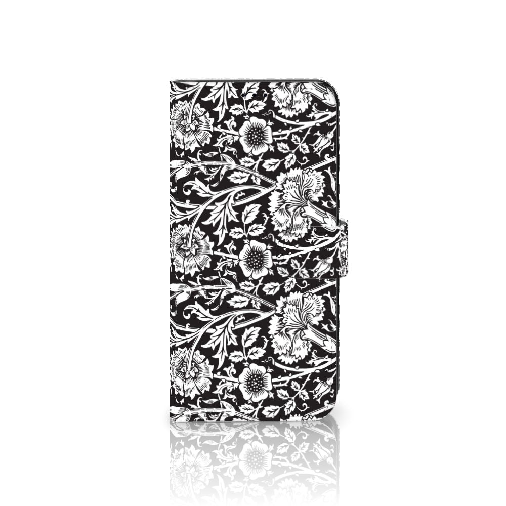 Motorola Edge 30 Pro Hoesje Black Flowers