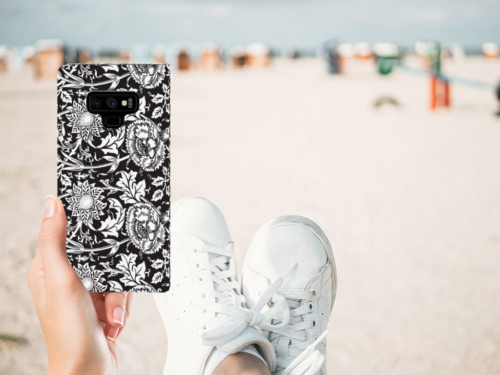 Samsung Galaxy Note 9 Smart Cover Black Flowers