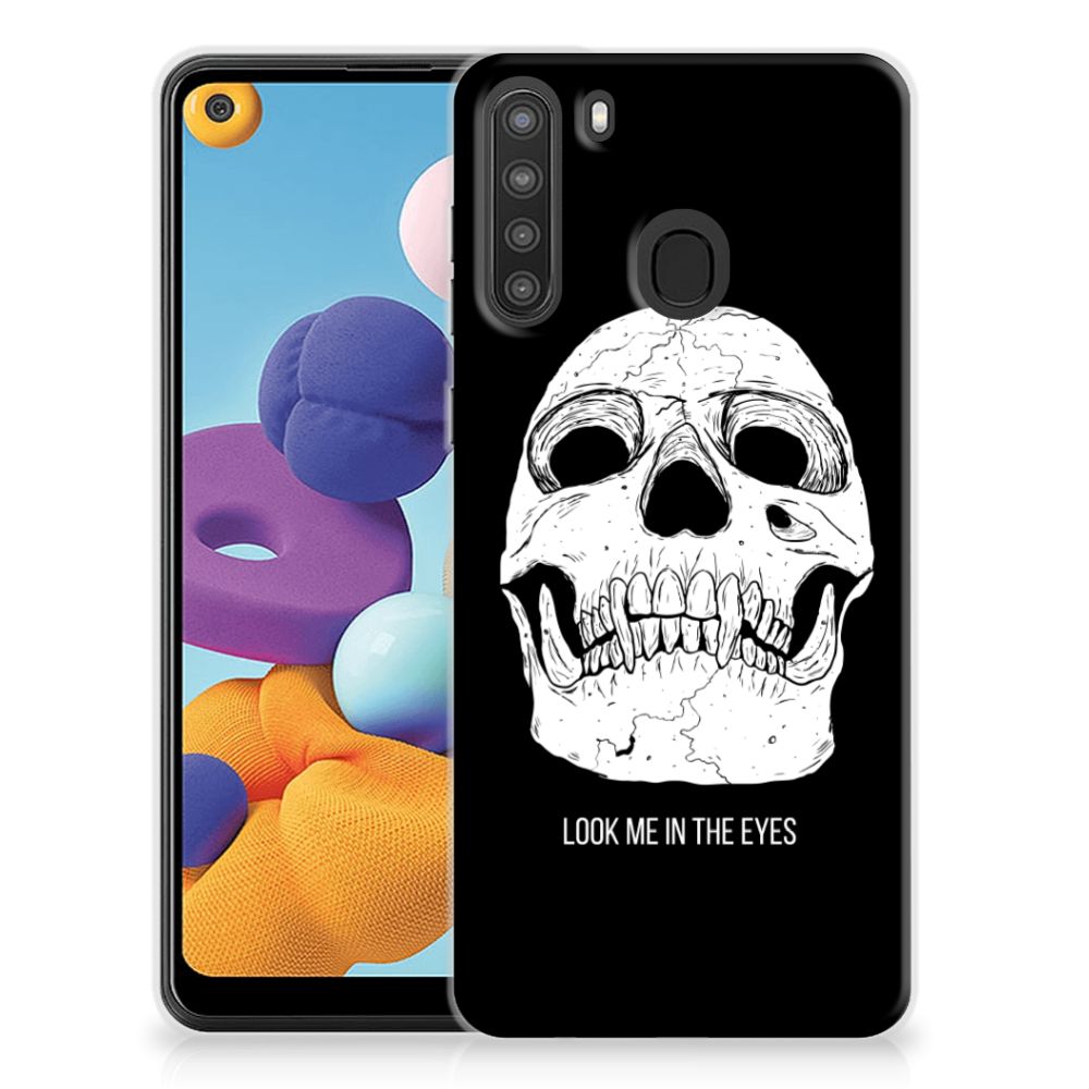 Silicone Back Case Samsung Galaxy A21 Skull Eyes B2C Telecom