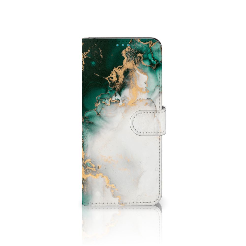 Bookcase voor Samsung Galaxy A73 5G Marmer Groen