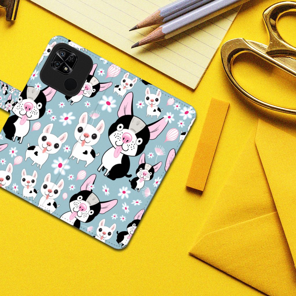 Xiaomi Redmi 10C Telefoonhoesje met Pasjes Hondjes