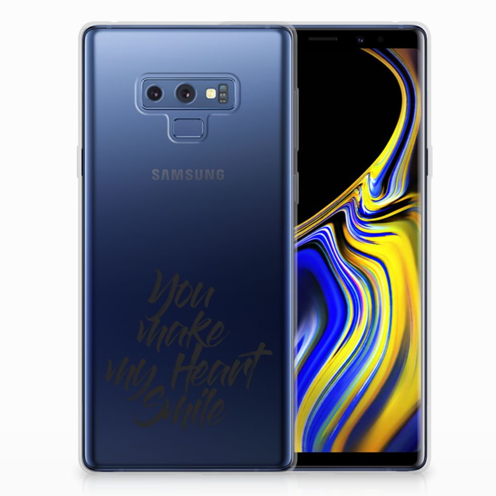 Samsung Galaxy Note 9 Siliconen hoesje met naam Heart Smile