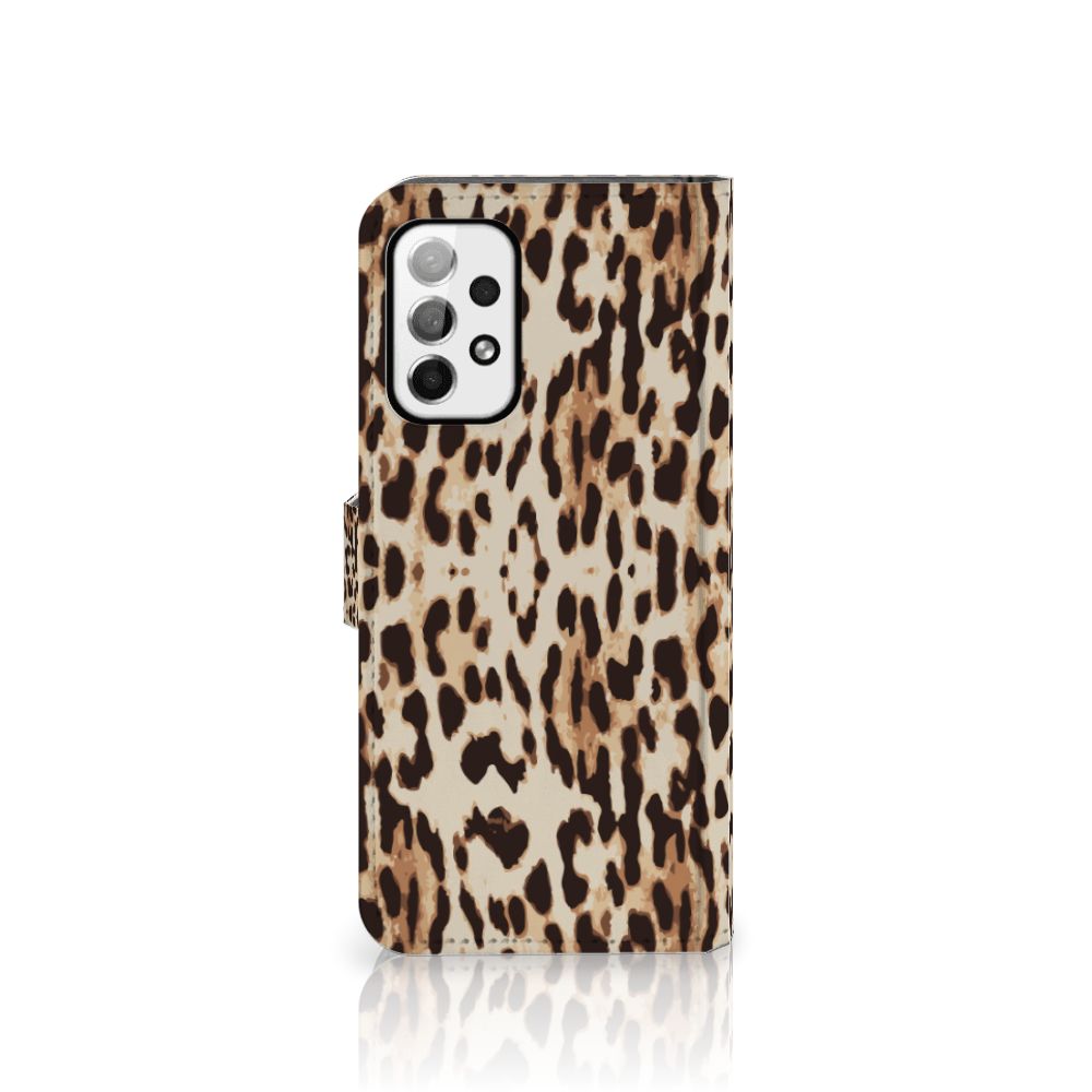 Samsung Galaxy A73 5G Telefoonhoesje met Pasjes Leopard