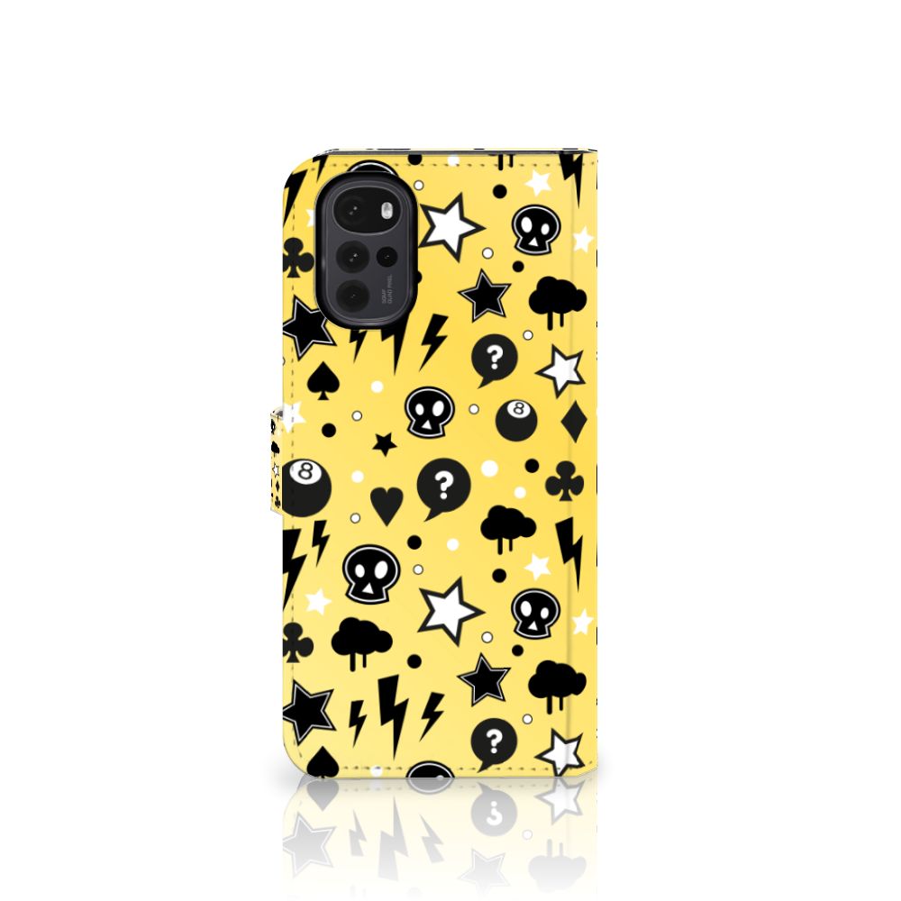 Telefoonhoesje met Naam Motorola Moto G22 Punk Geel