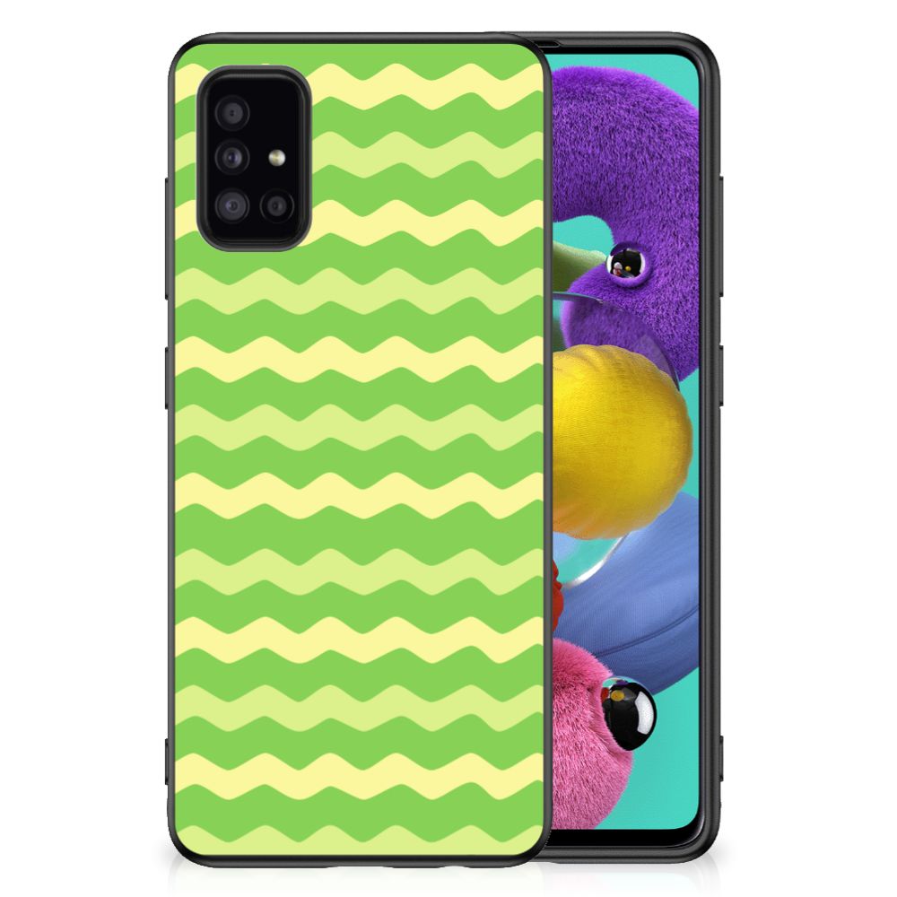 Samsung Galaxy A51 Bumper Case Waves Green