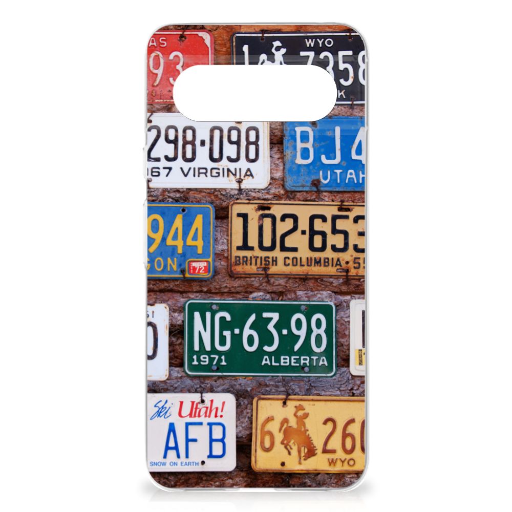 Google Pixel 8 Siliconen Hoesje met foto Kentekenplaten