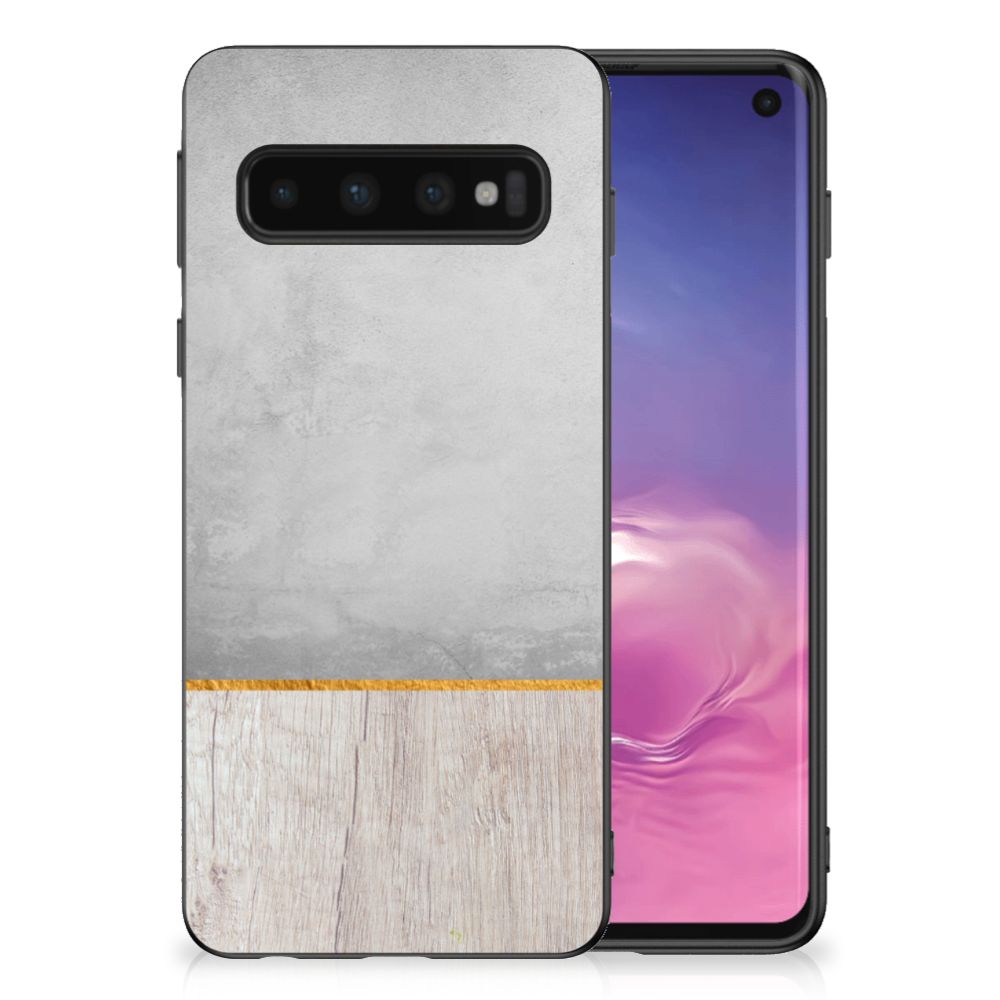 Samsung Galaxy S10 Grip Case Wood Concrete B2C Telecom