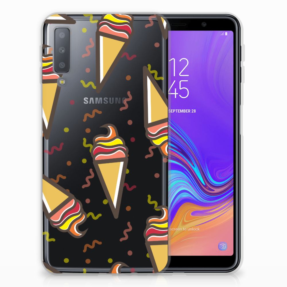 Samsung Galaxy A7 (2018) Siliconen Case Icecream