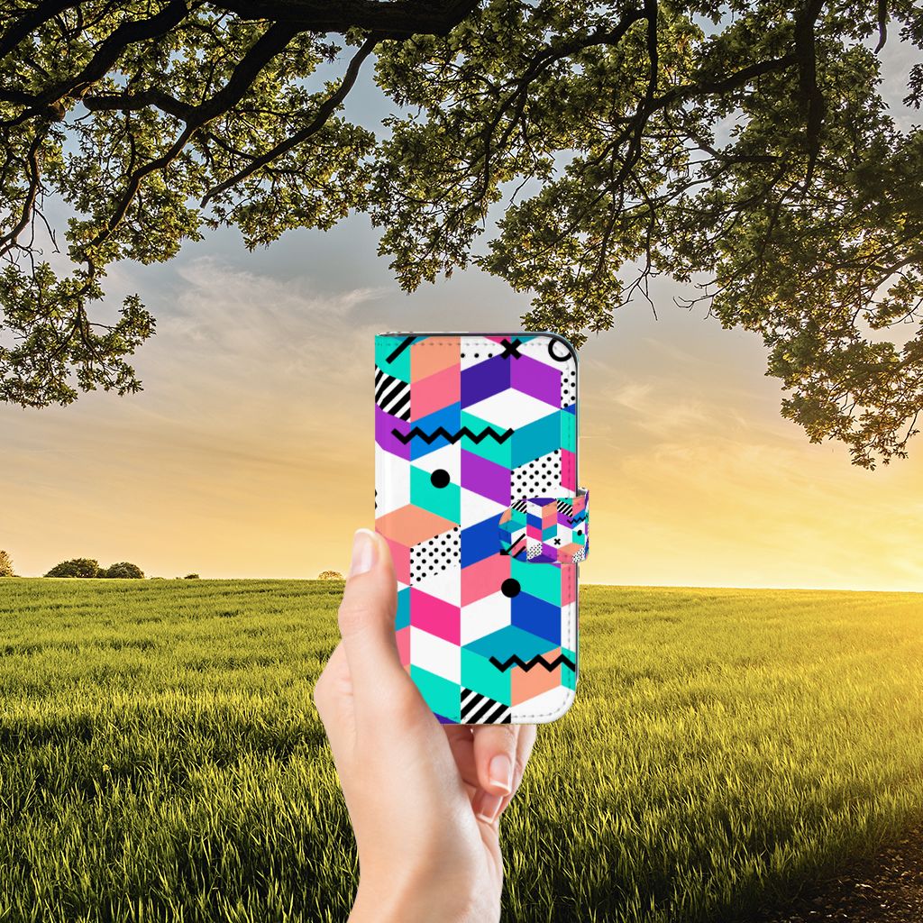 Apple iPhone 13 Book Case Blokken Kleurrijk
