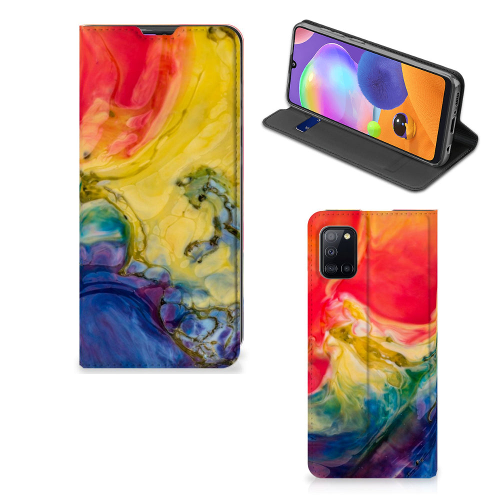 Bookcase Samsung Galaxy A31 Watercolor Dark