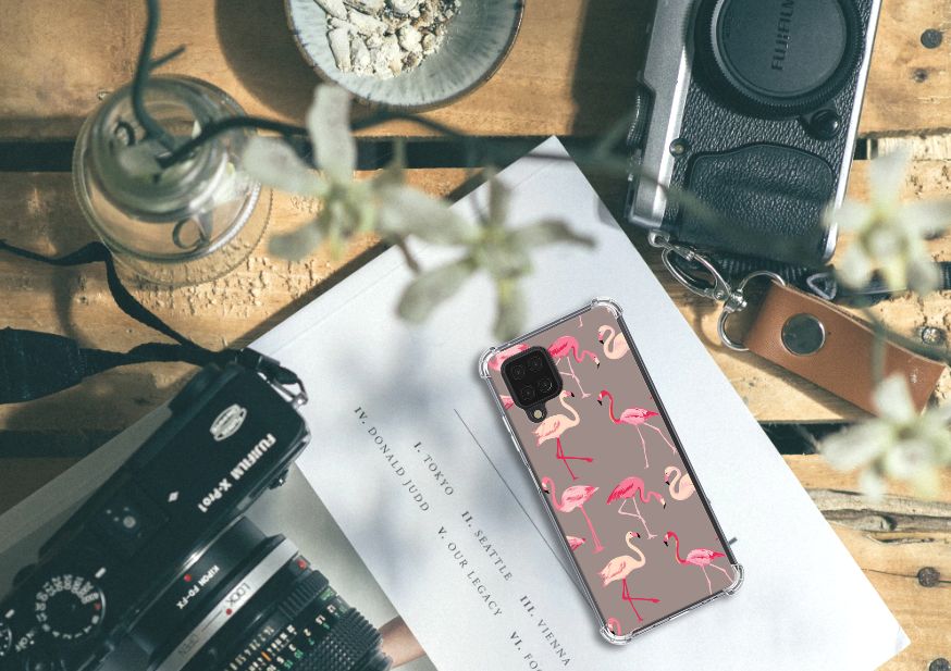 Samsung Galaxy A12 Case Anti-shock Flamingo