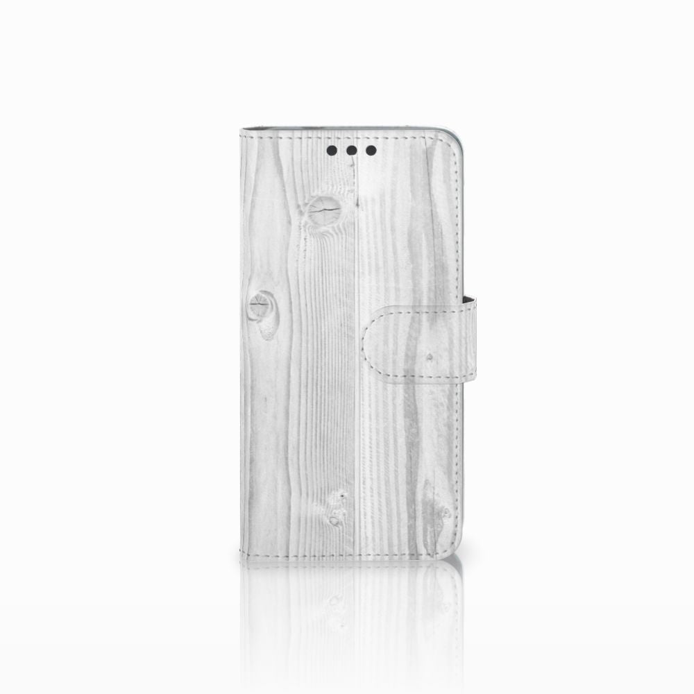 Microsoft Lumia 650 Book Style Case White Wood