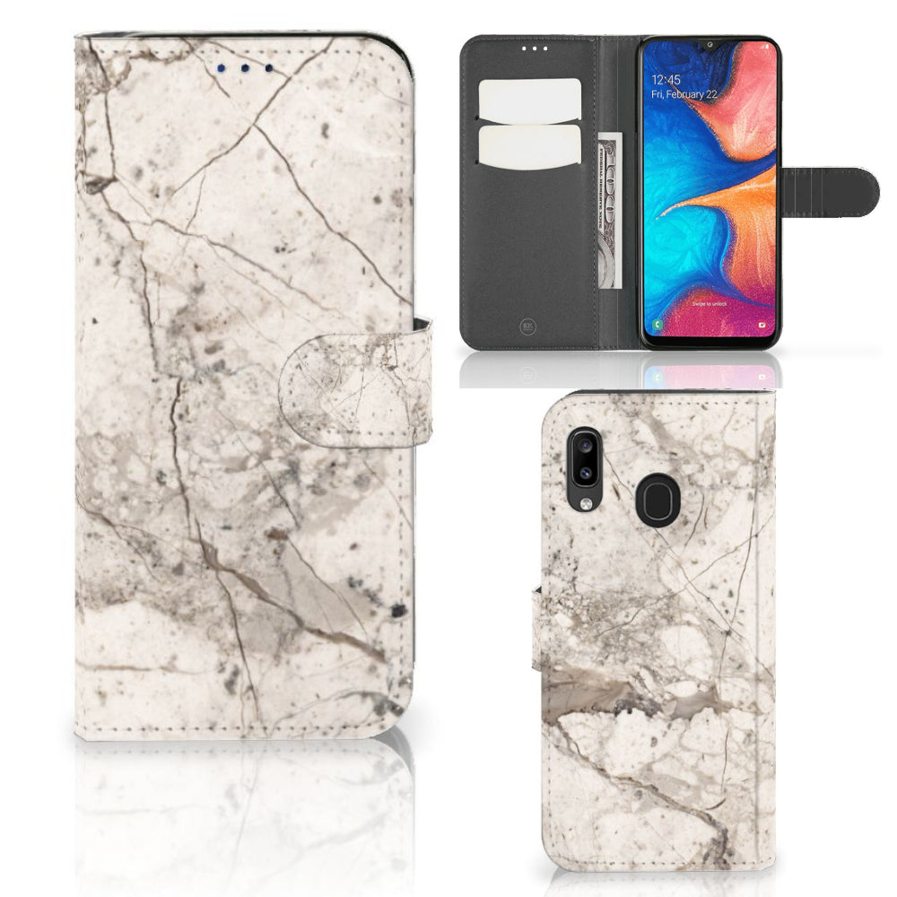 Samsung Galaxy A30 Bookcase Marmer Beige