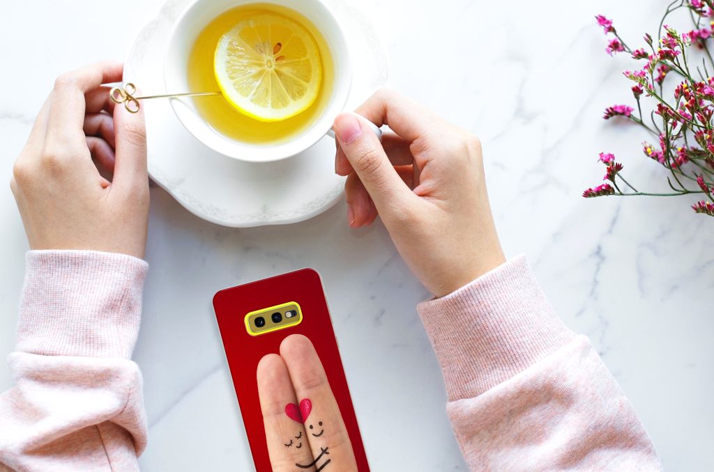 Samsung Galaxy S10e Silicone Back Cover Liefde - Origineel Romantisch Cadeau