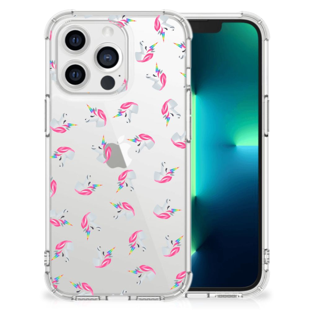 Doorzichtige Silicone Hoesje voor Apple iPhone 13 Pro Unicorns B2C Telecom