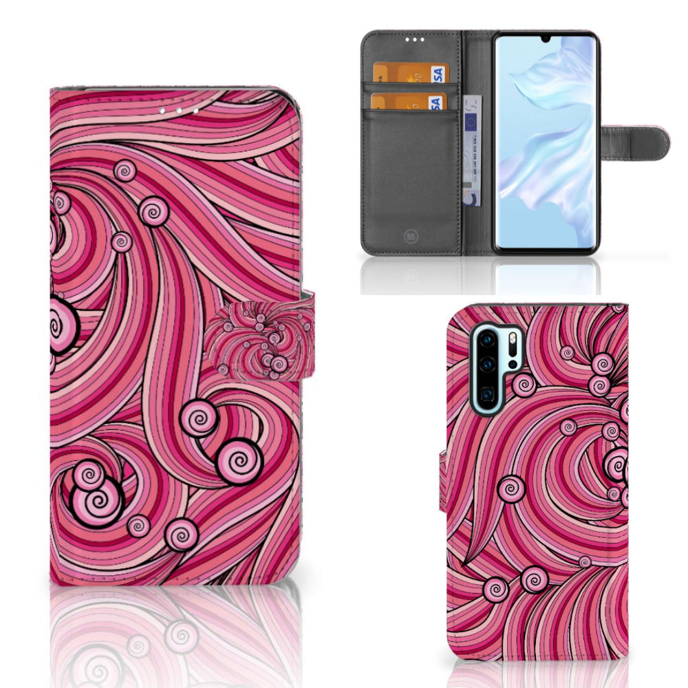 Huawei P30 Pro Hoesje Swirl Pink