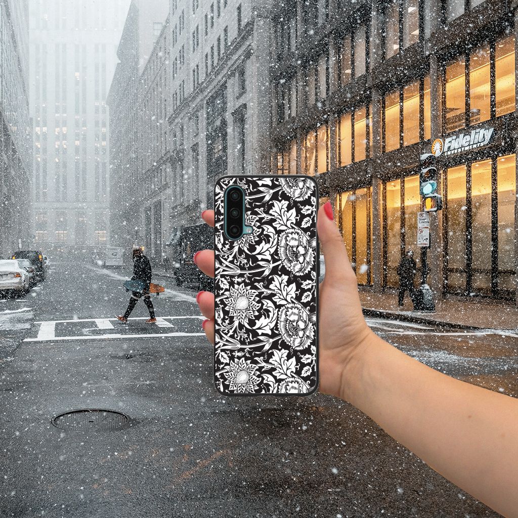 OnePlus Nord CE 5G Bloemen Hoesje Black Flowers B2C Telecom