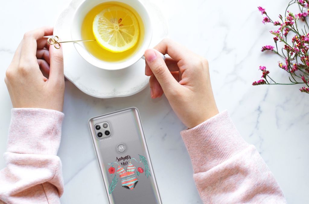 Motorola Moto G 5G Telefoonhoesje met Naam Boho Summer B2C Telecom