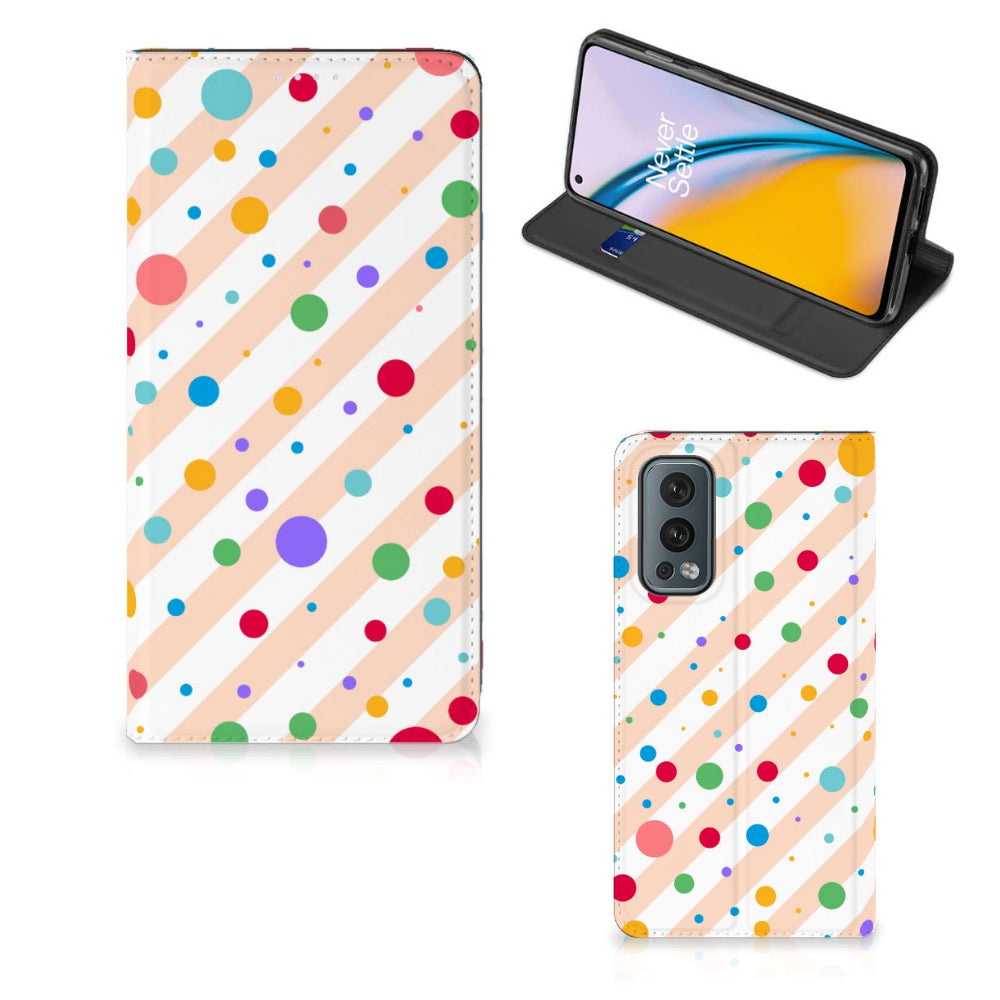OnePlus Nord 2 5G Hoesje met Magneet Dots