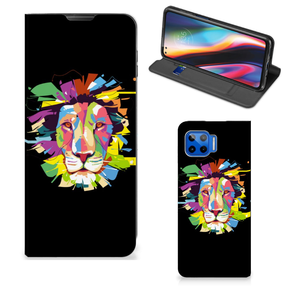 Motorola Moto G 5G Plus Magnet Case Lion Color