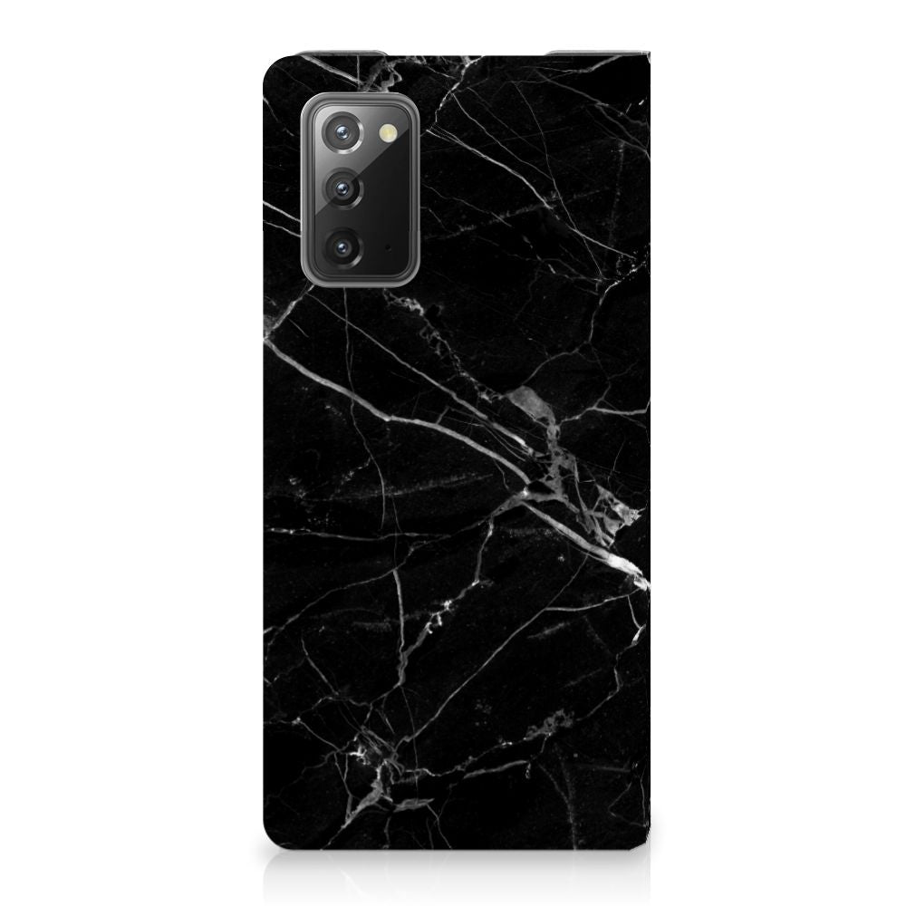 Samsung Galaxy Note20 Standcase Marmer Zwart - Origineel Cadeau Vader - B2C Telecom