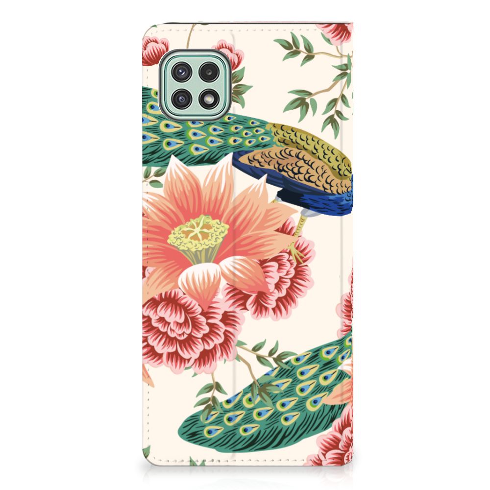 Hoesje maken voor Samsung Galaxy A22 5G Pink Peacock - B2C Telecom