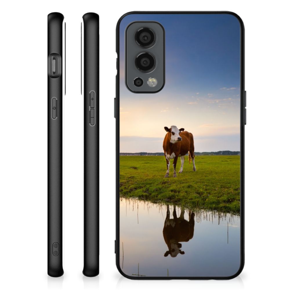 OnePlus Nord 2 Dierenprint Telefoonhoesje Koe B2C Telecom