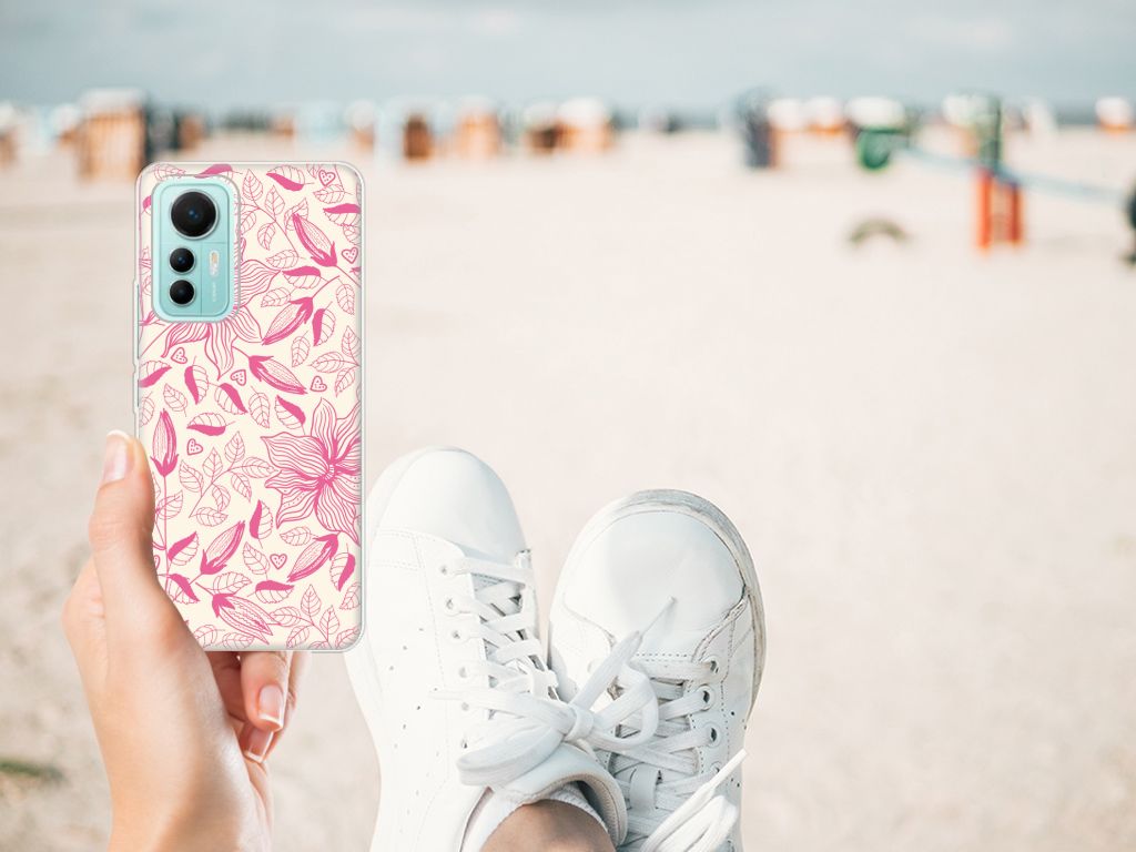 Xiaomi 12 Lite TPU Case Pink Flowers B2C Telecom