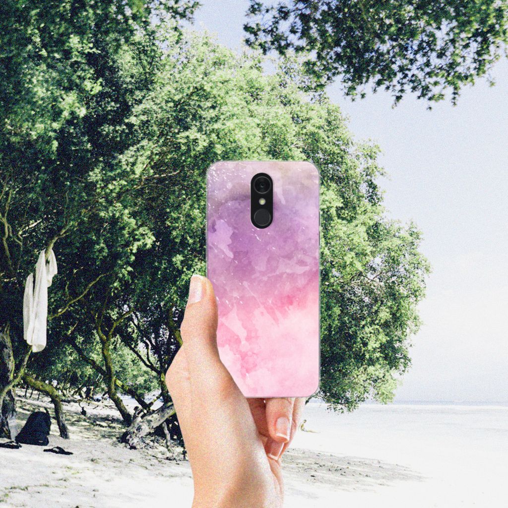 Hoesje maken LG Q7 Pink Purple Paint