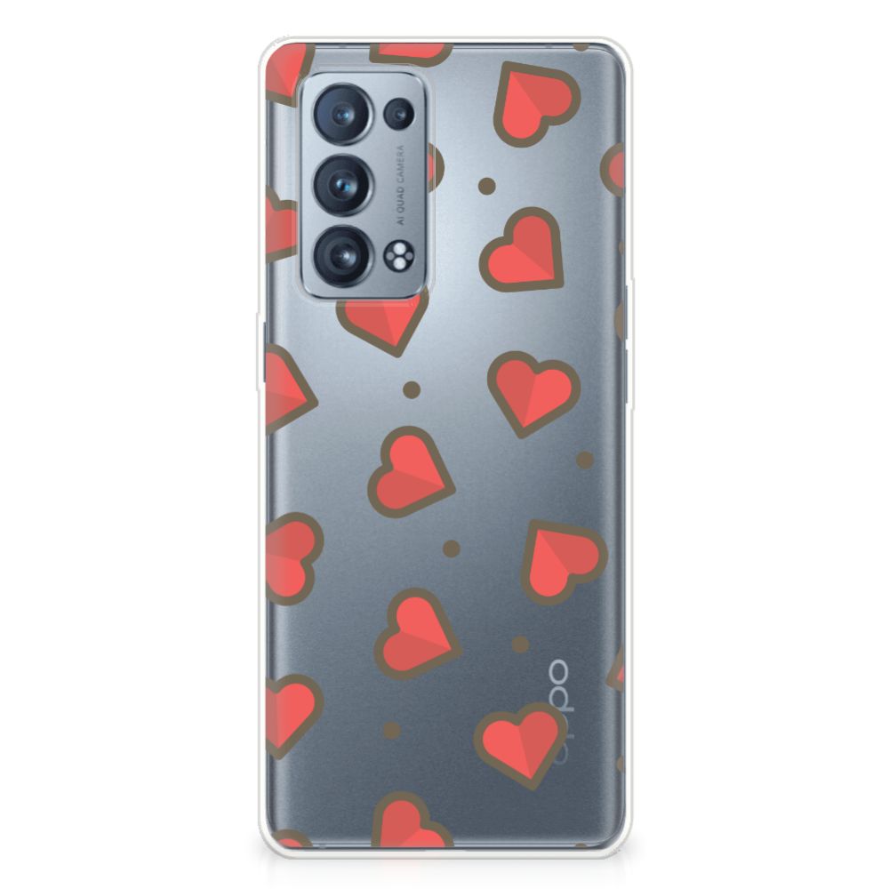 OPPO Reno 6 Pro Plus 5G TPU bumper Hearts