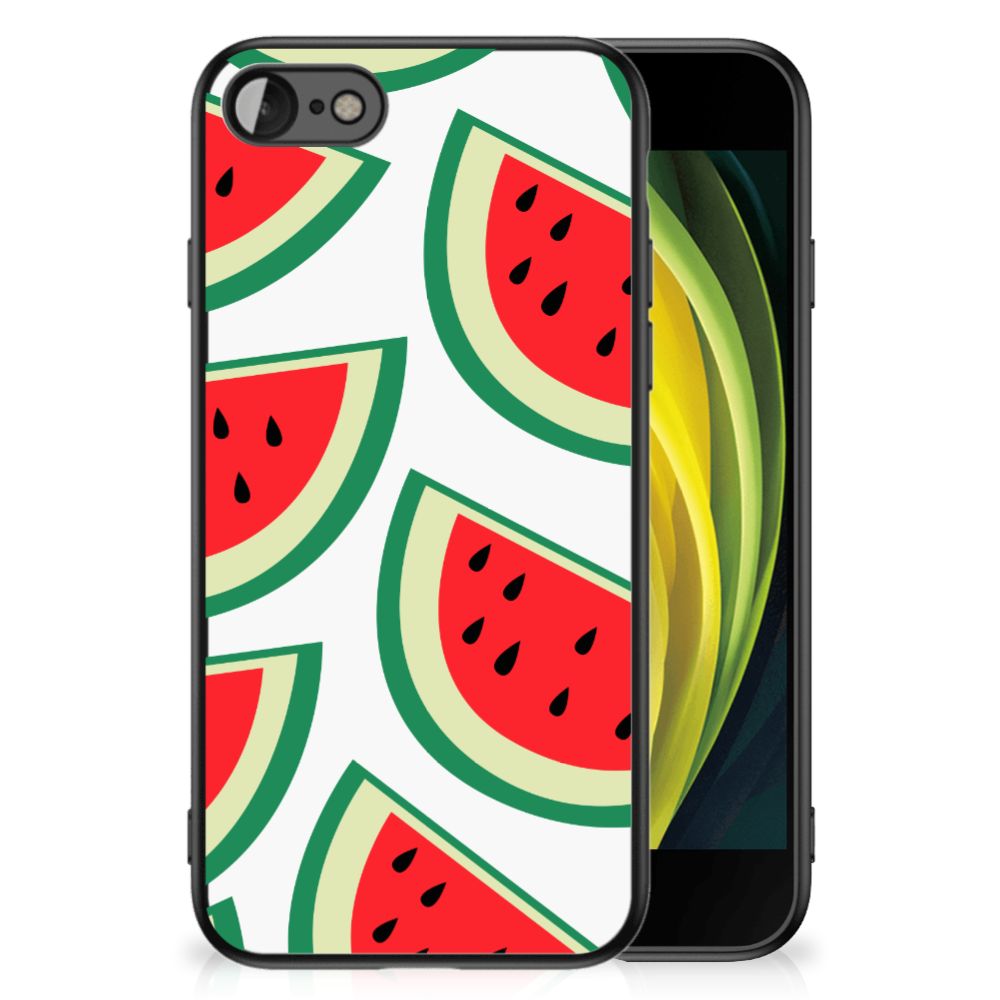 iPhone SE 2022 | SE 2020 | 7/8 Back Cover Hoesje Watermelons design with colorful watermelon pattern