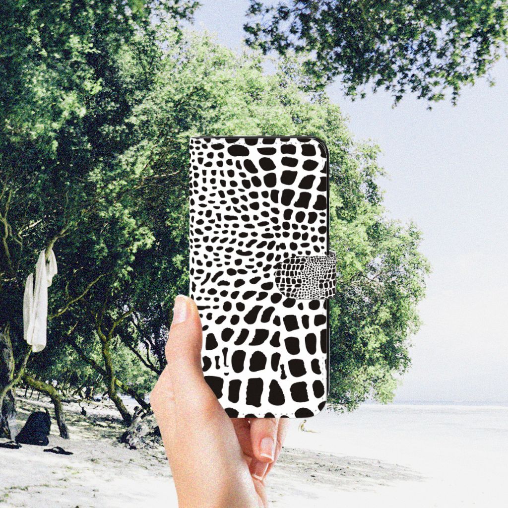 Samsung Galaxy A34 Telefoonhoesje met Pasjes Slangenprint