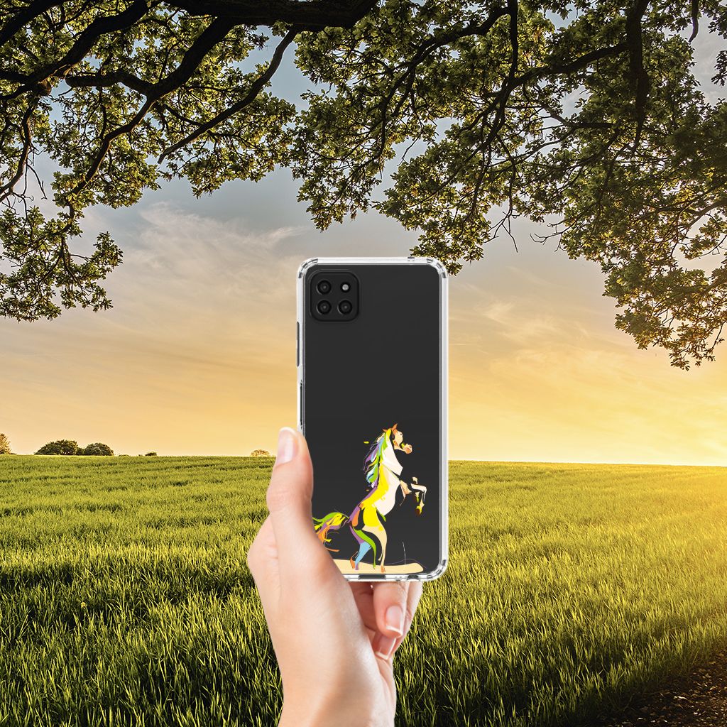 Samsung Galaxy A22 5G Stevig Bumper Hoesje Horse Color B2C Telecom