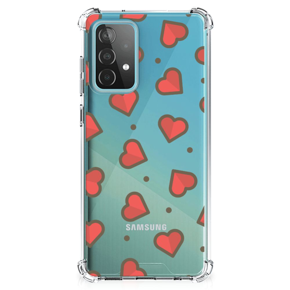 Samsung Galaxy A52 4G/5G Doorzichtige Silicone Hoesje Hearts