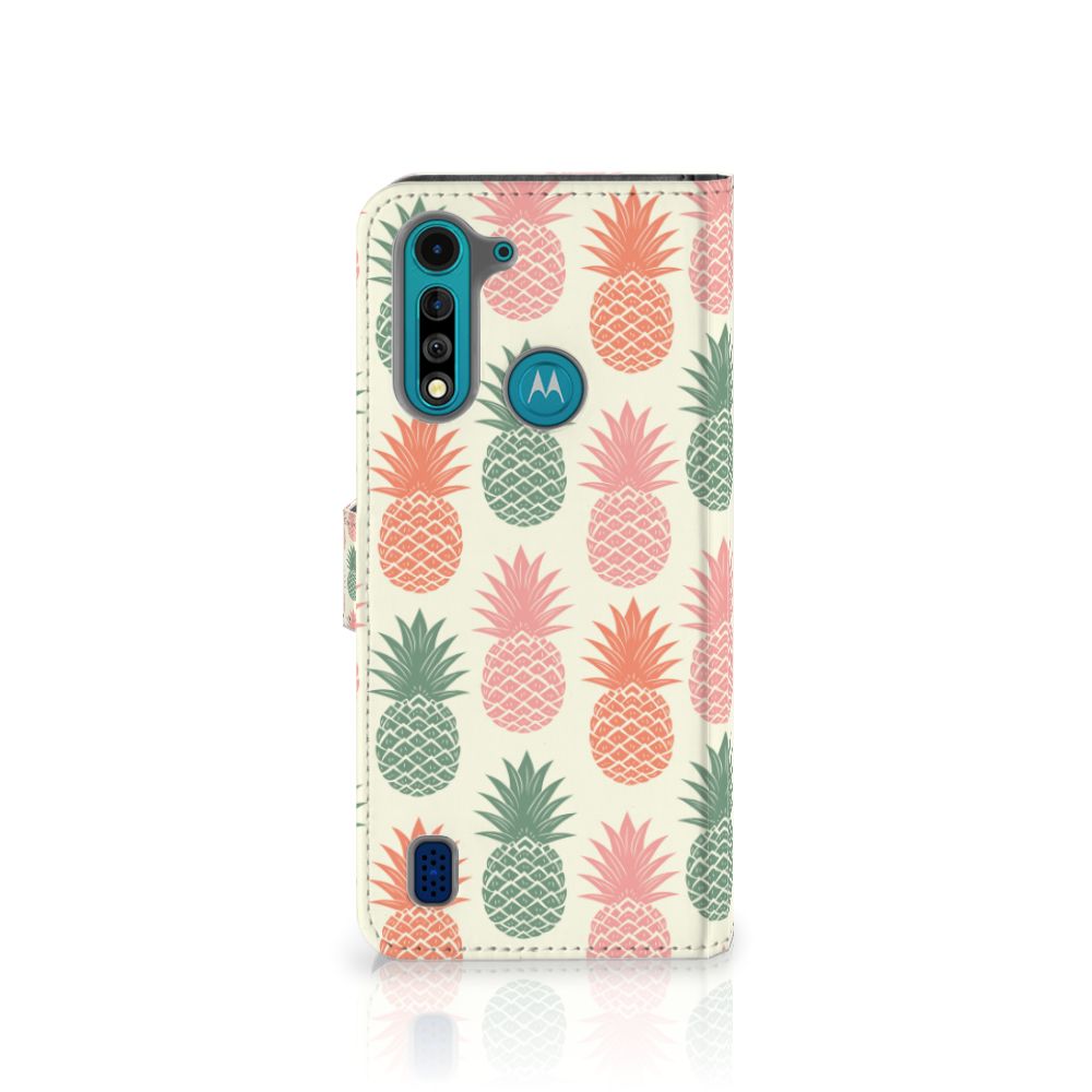 Motorola G8 Power Lite Book Cover Ananas