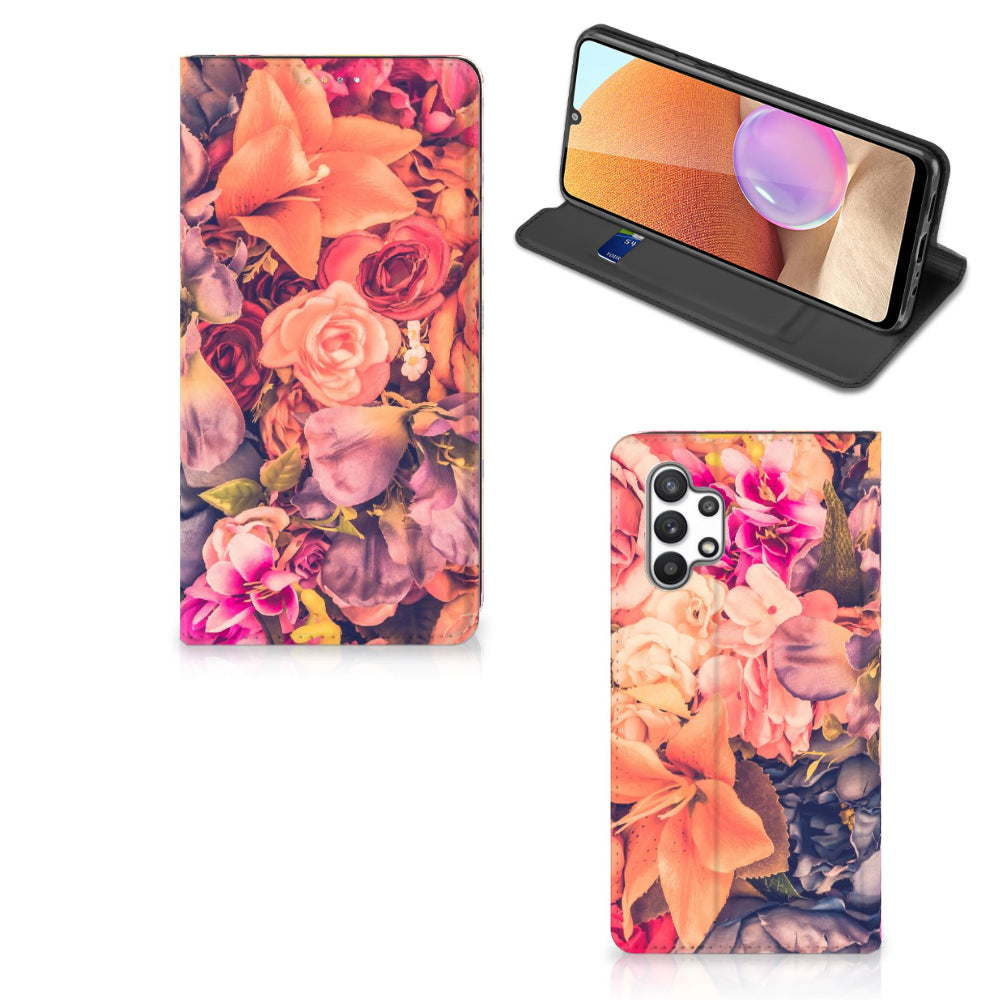 Samsung Galaxy A32 4G | A32 5G Enterprise Editie Smart Cover Bosje Bloemen