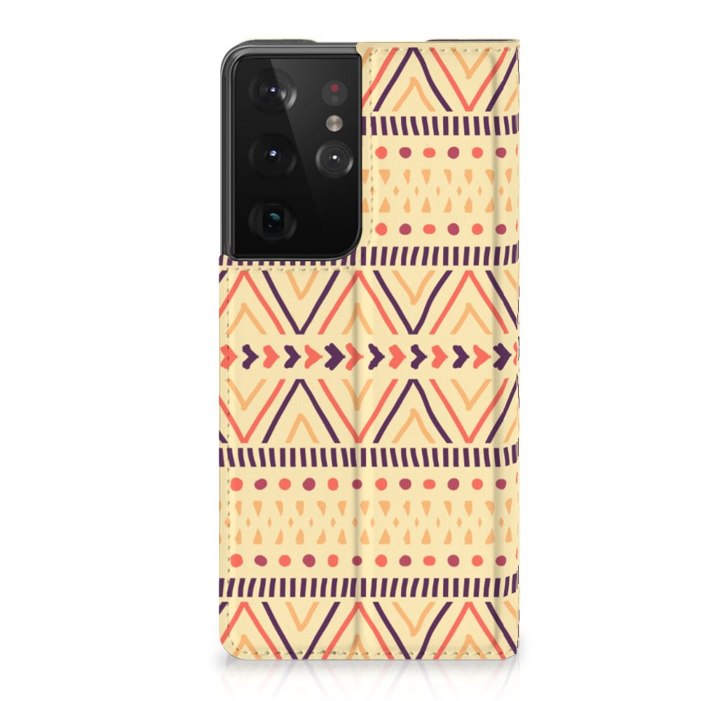 Samsung Galaxy S21 Ultra Hoesje met Magneet Aztec Yellow - B2C Telecom