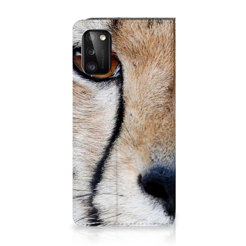 Samsung Galaxy A41 Hoesje maken Cheetah close-up design met jachtluipaard uitstraling.