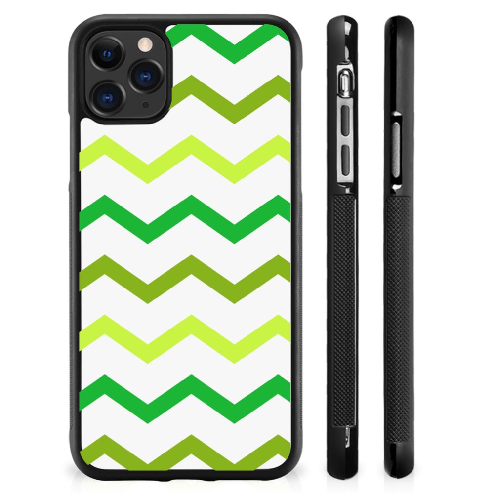 Apple iPhone 11 Pro Max Bumper Case Zigzag Groen B2C Telecom