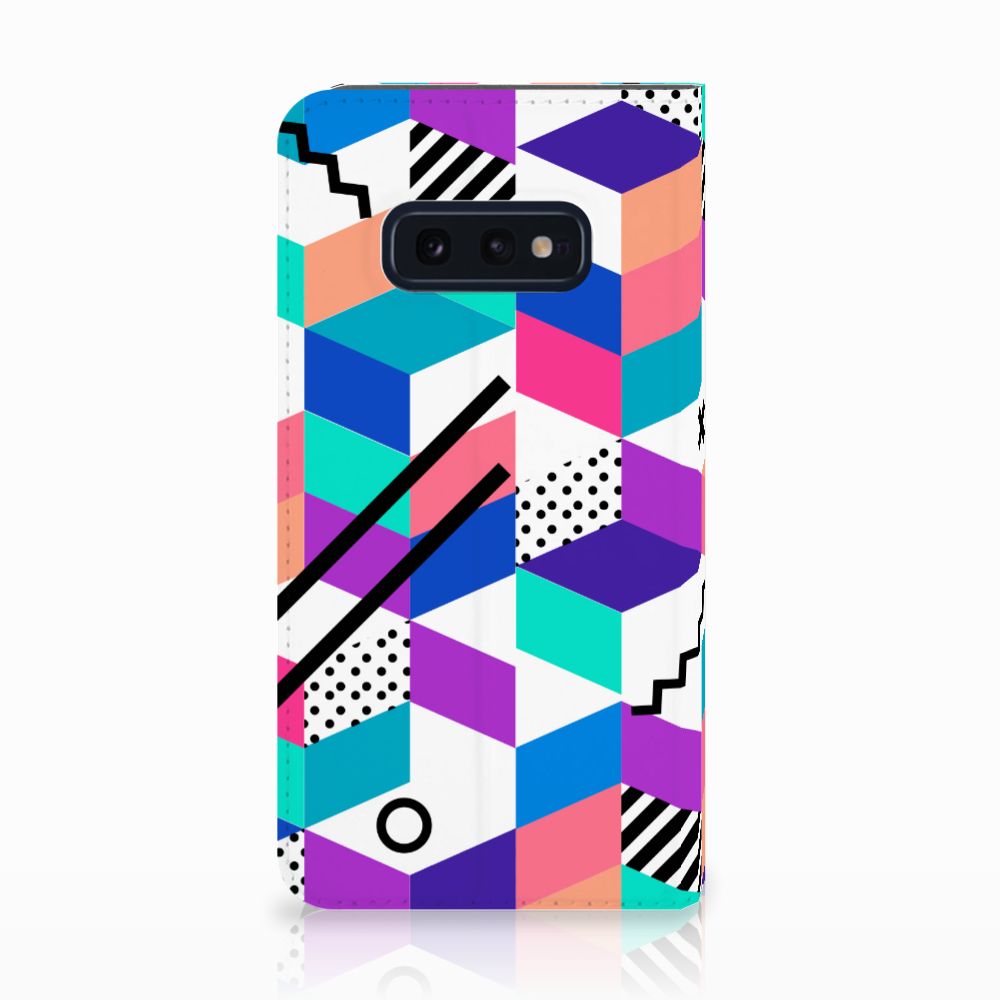 Samsung Galaxy S10e Stand Case Blokken Kleurrijk
