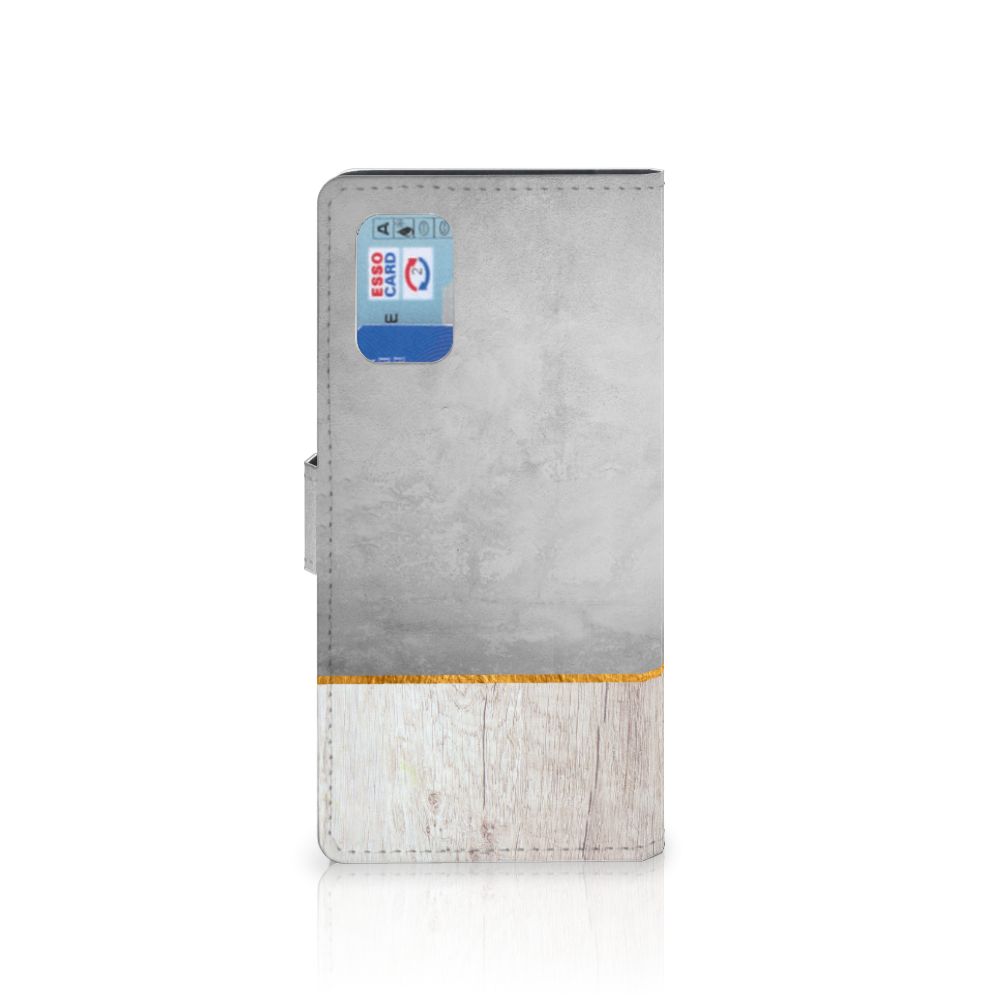 Samsung Galaxy A02s | M02s Book Style Case Wood Concrete