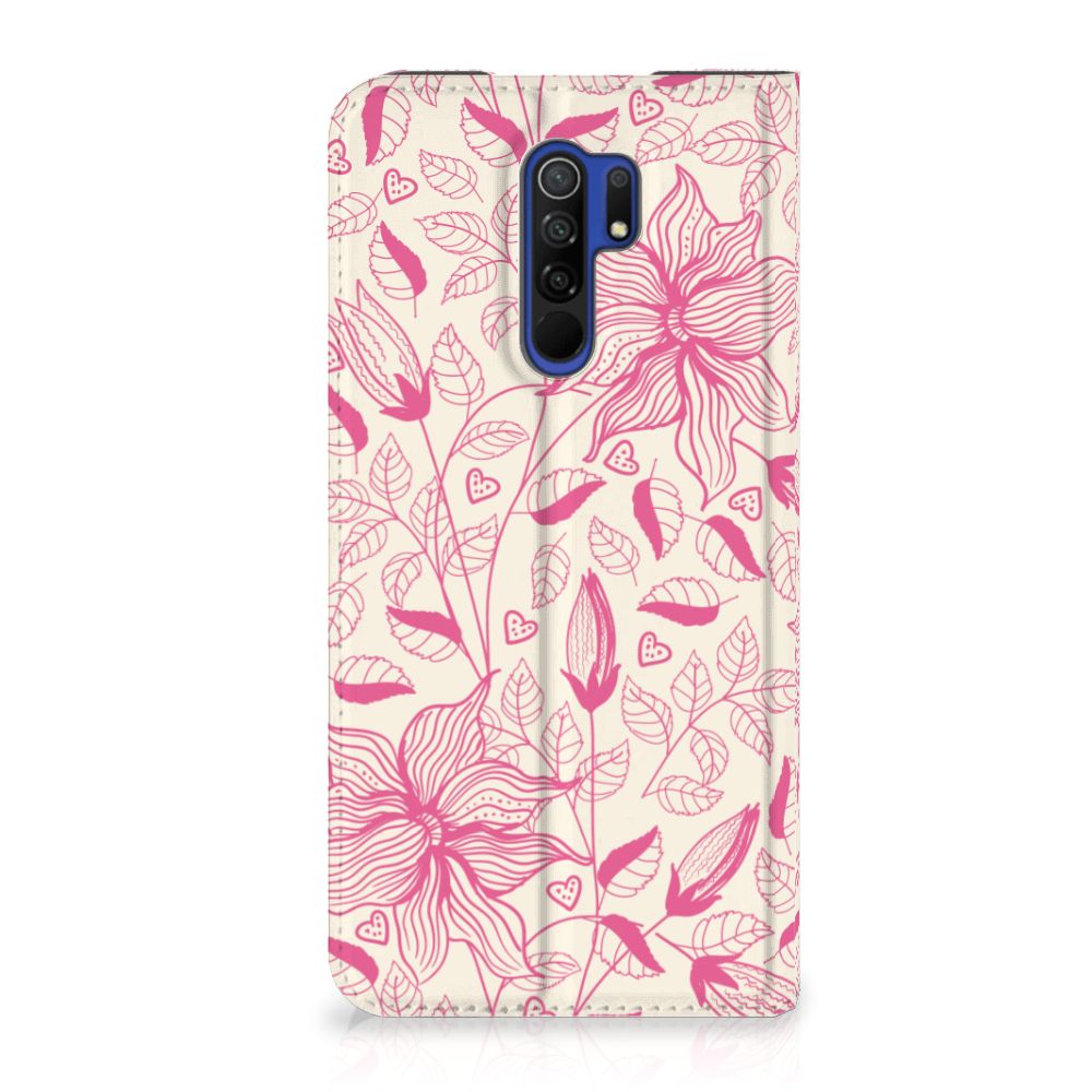 Xiaomi Redmi 9 Smart Cover Pink Flowers - B2C Telecom
