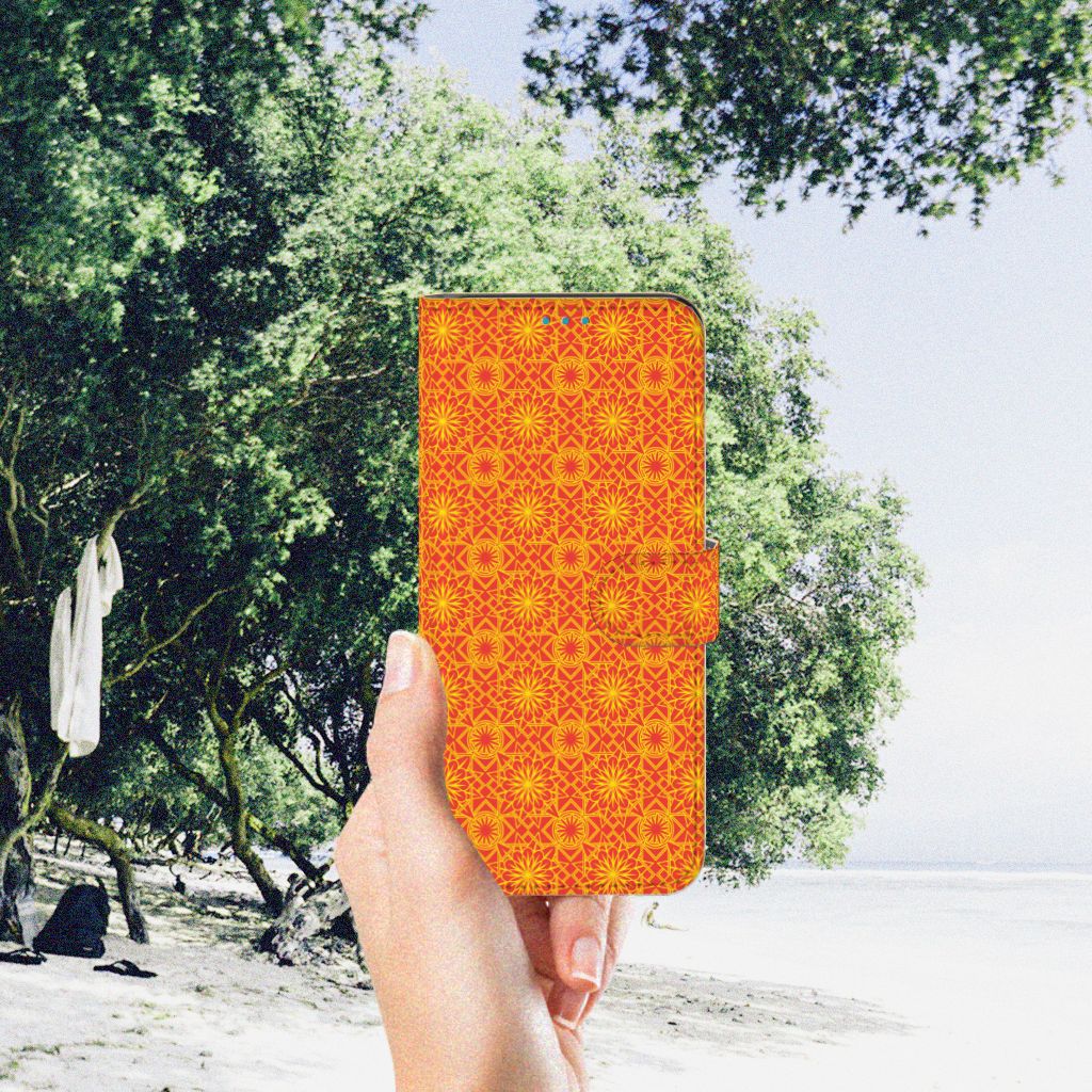 Samsung Galaxy A73 5G Telefoon Hoesje Batik Oranje