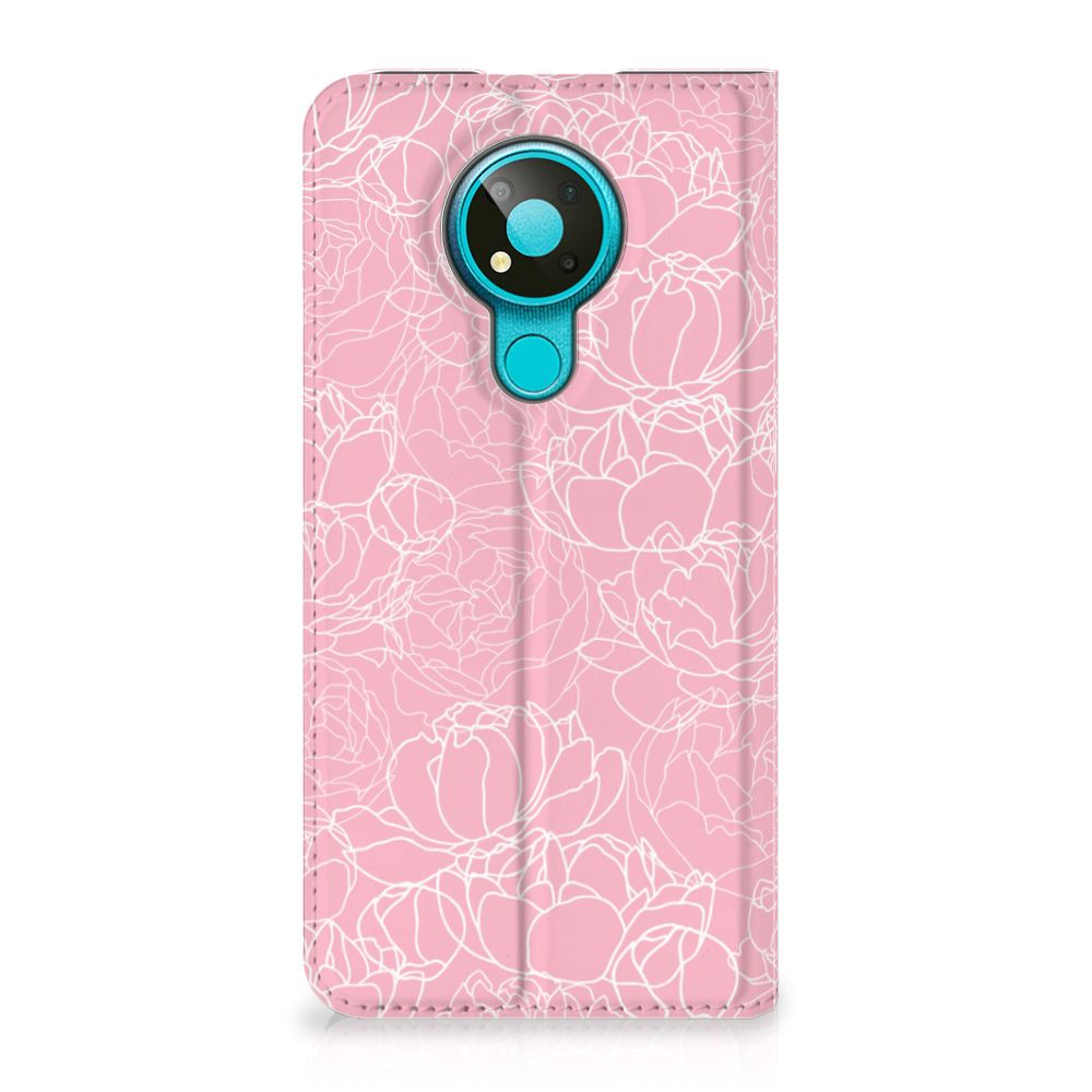 Nokia 3.4 Smart Cover White Flowers - B2C Telecom