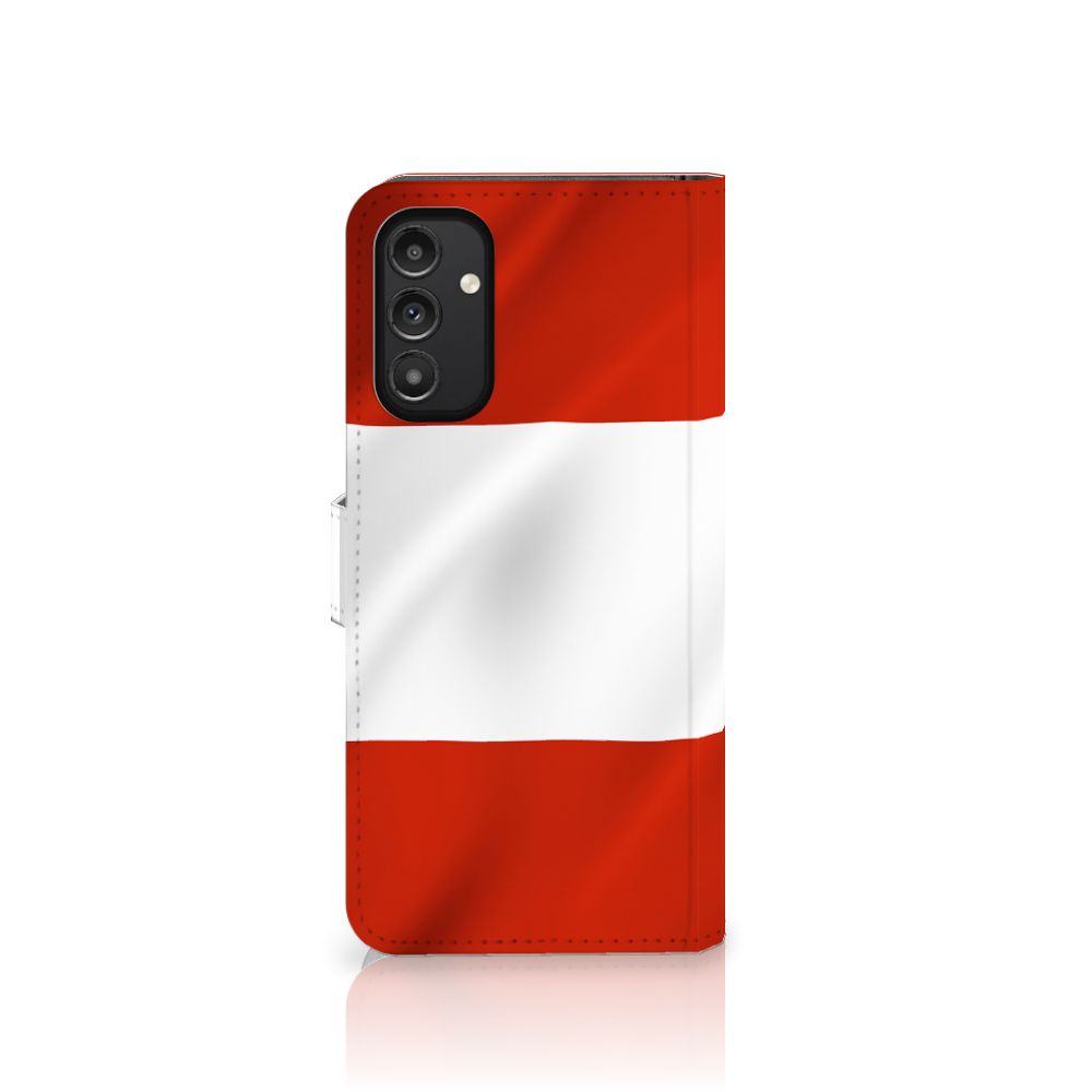 Samsung Galaxy A14 5G Bookstyle Case Oostenrijk met Oostenrijkse vlag motief