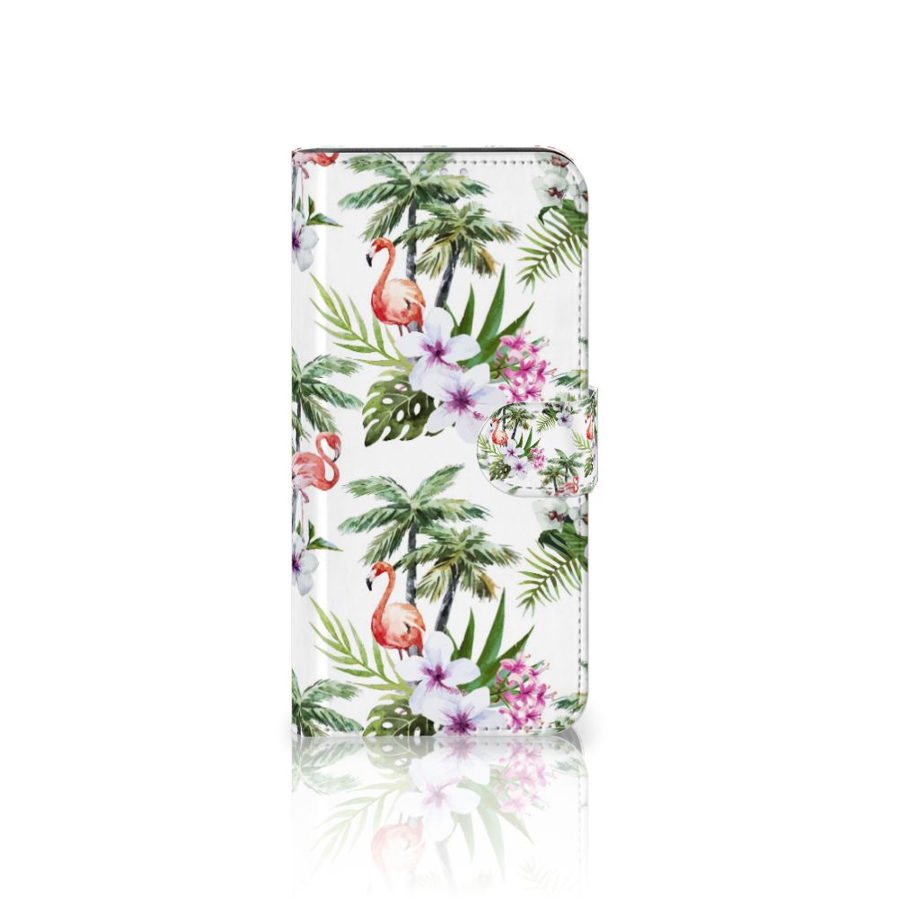 Motorola G8 Power Telefoonhoesje met Pasjes Flamingo Palms