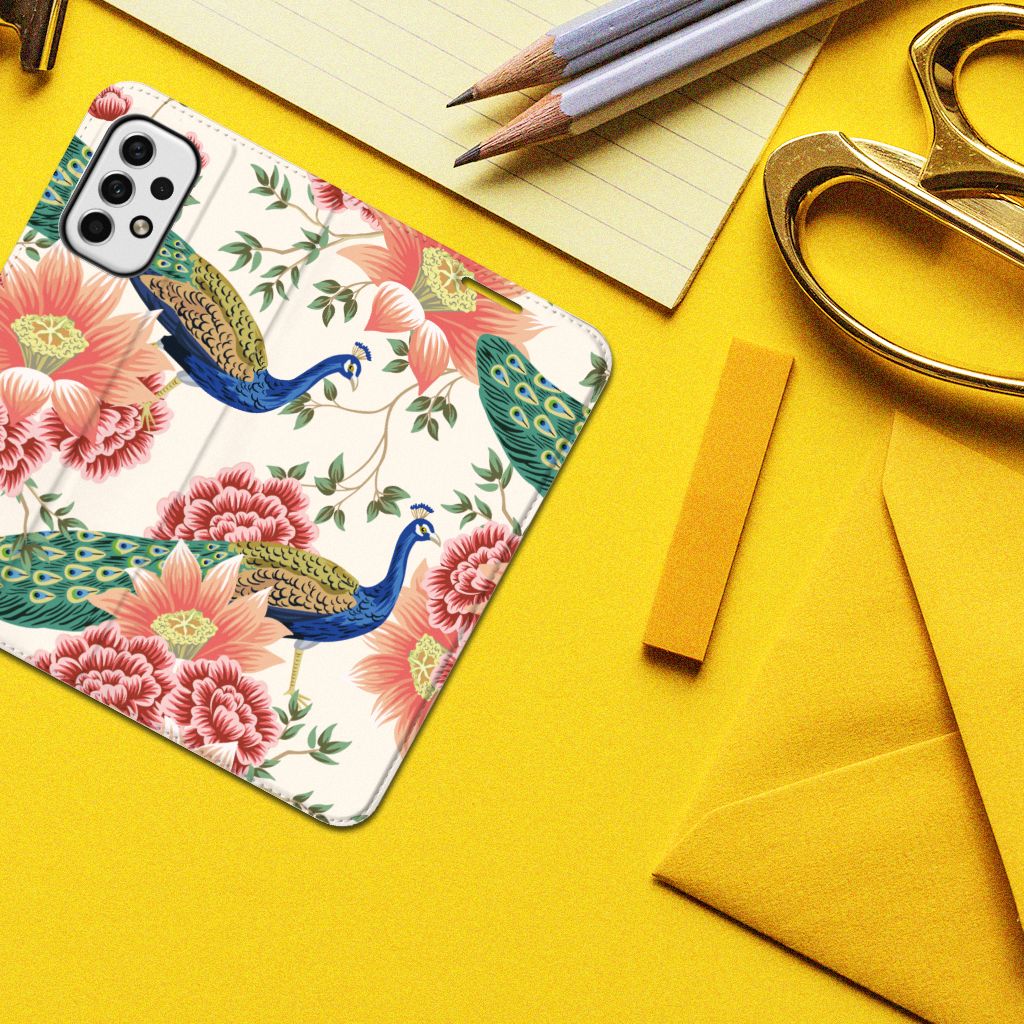 Hoesje maken voor Samsung Galaxy A23 Pink Peacock - B2C Telecom