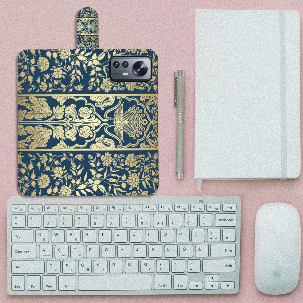 Xiaomi 12 Pro Hoesje Beige Flowers