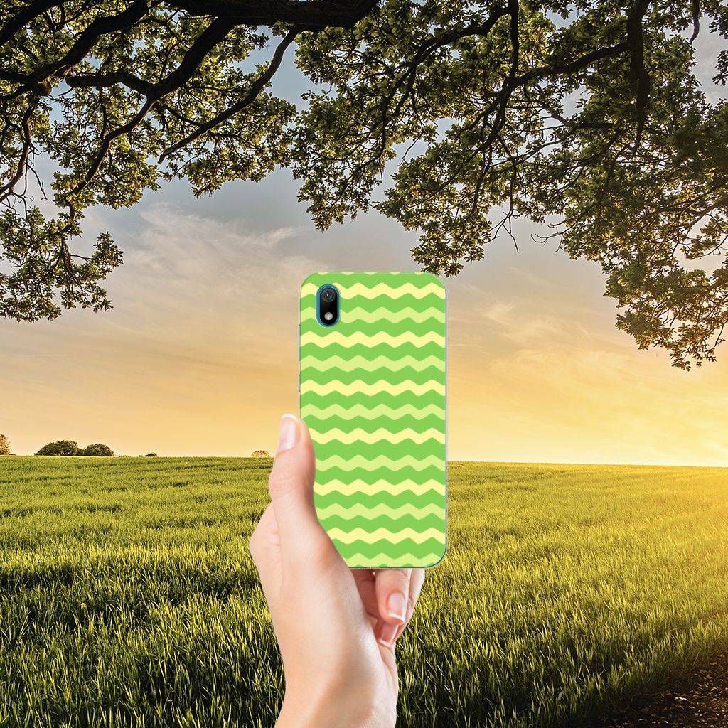 Huawei Y5 (2019) TPU bumper Waves Green